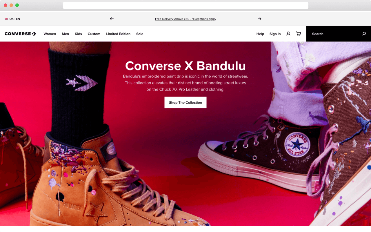 Converse website